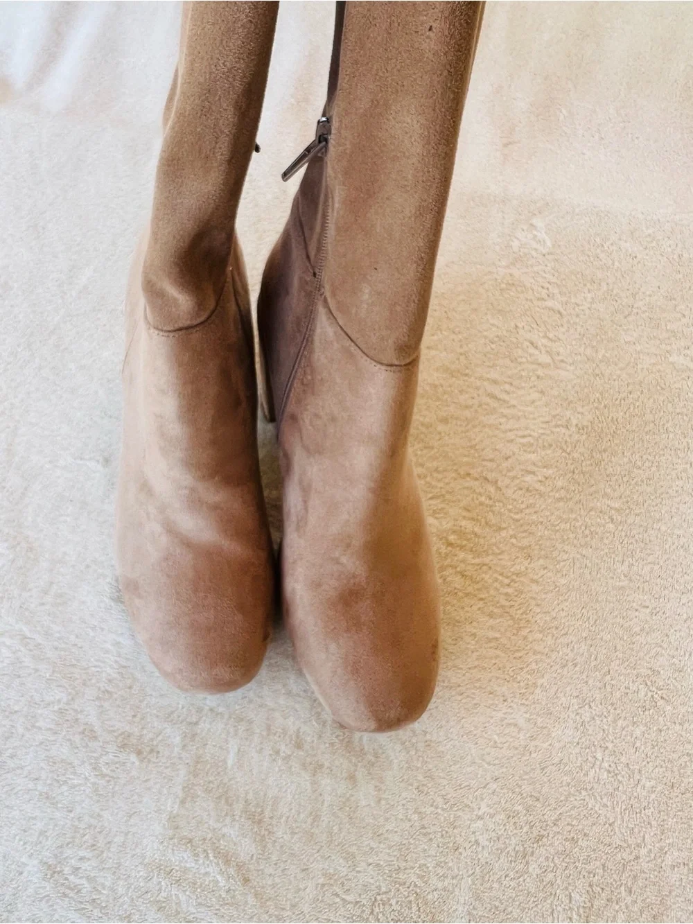 Chinese Laundry King Taupe Over-the-Knee Suedette Boots Size 8 NWT